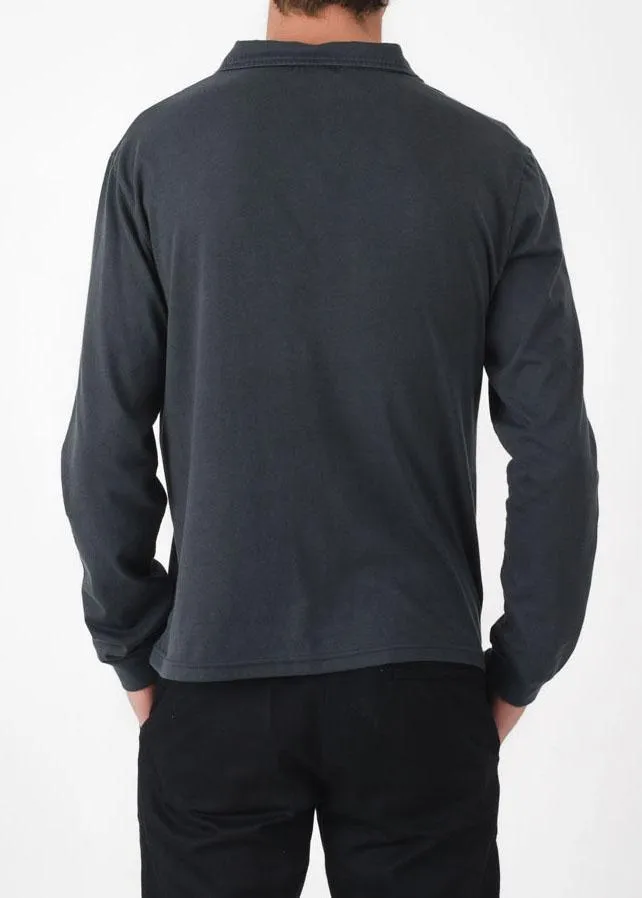 Afends Mens Stuffs - Long Sleeve Polo Shirt