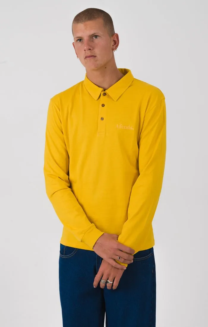 Afends Mens Stuffs - Long Sleeve Polo Shirt