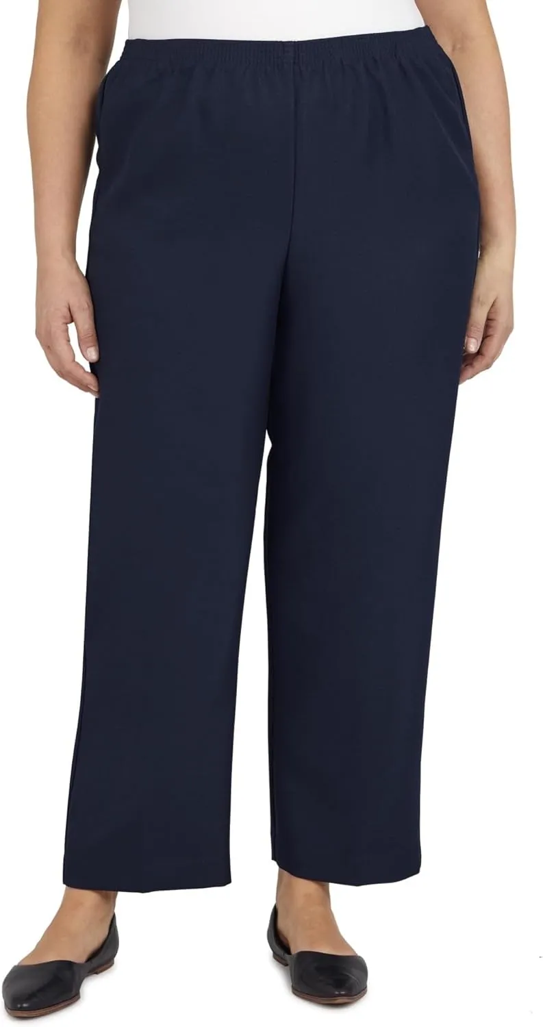 Alfred Dunner Women's Allure Slimming Plus Size Stretch Pants-Modern Fit