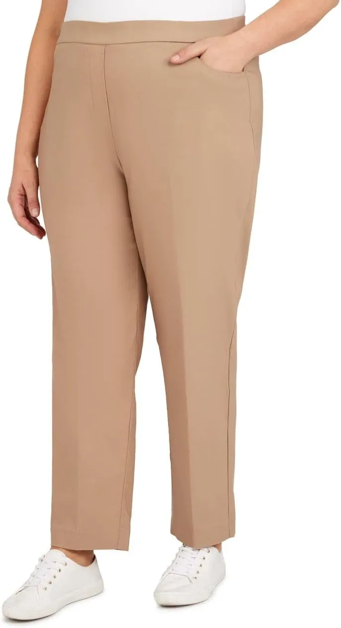Alfred Dunner Women's Allure Slimming Plus Size Stretch Pants-Modern Fit