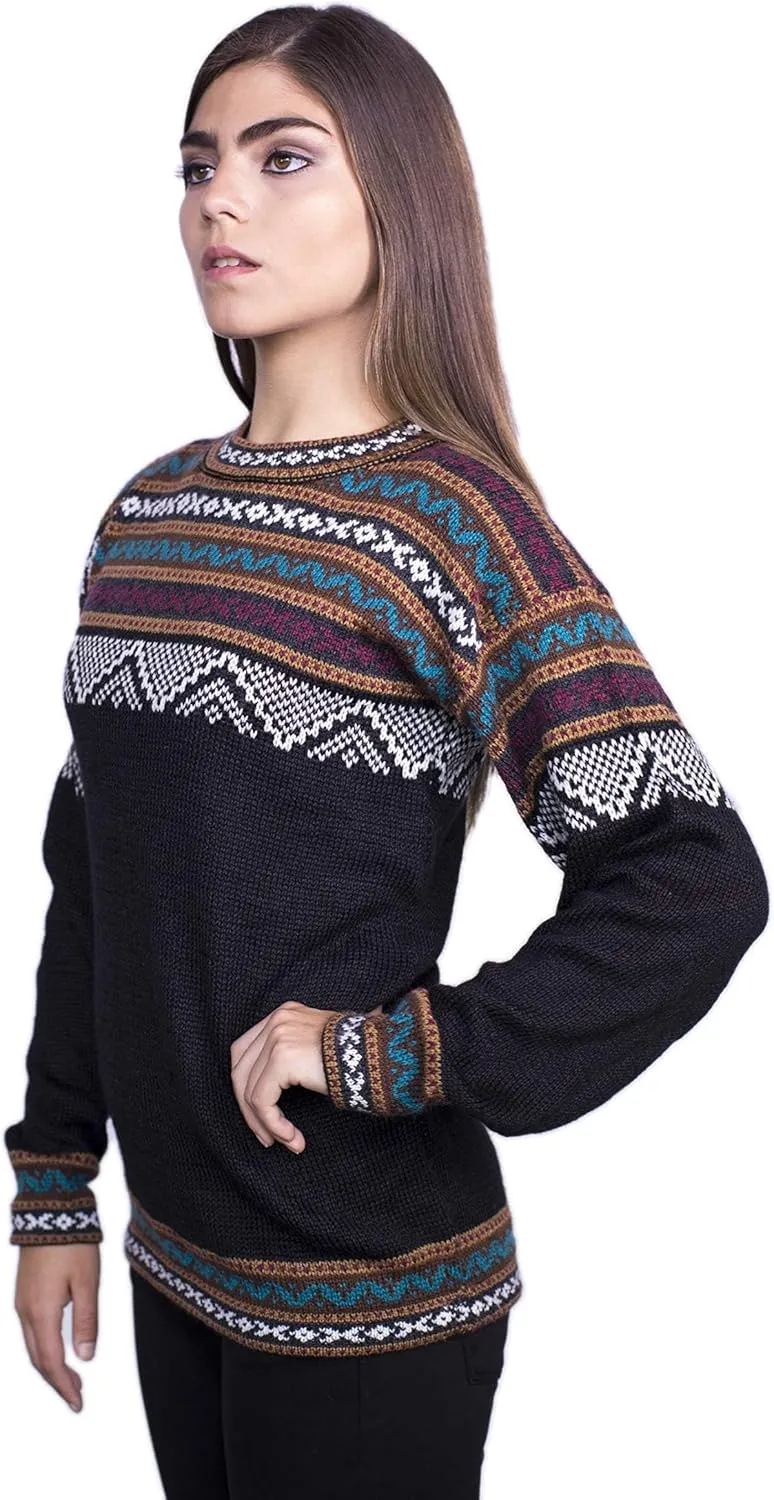 Alpaca Wool Sweater Women | Alpaca Wool Cardigan Women | Warm & Soft Alpaca Sweaters Women | Alpaka Fair Isle Sweater