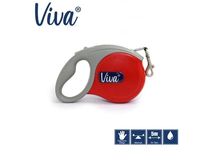 Ancol - Viva Retractable 5m Lead - Black - Medium