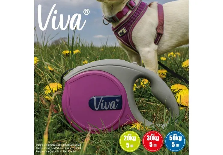 Ancol - Viva Retractable 5m Lead - Black - Medium