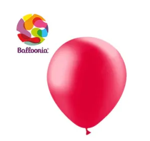Balloonia 5" Balloon Metallic Latex Red 100CT