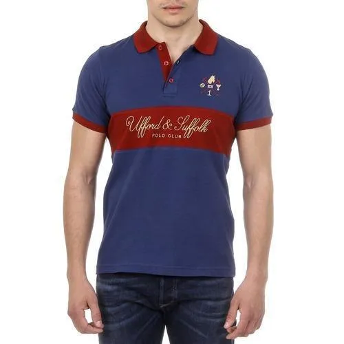 Blue M Ufford & Suffolk Polo Club Mens Polo Short Sleeves US002 NAVY BLUE
