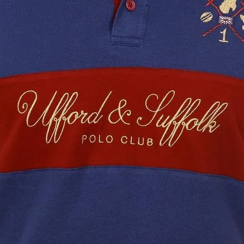 Blue M Ufford & Suffolk Polo Club Mens Polo Short Sleeves US002 NAVY BLUE