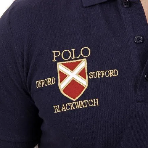 Blue M Ufford & Suffolk Polo Club Mens Polo Short Sleeves US007 NAVY BLUE