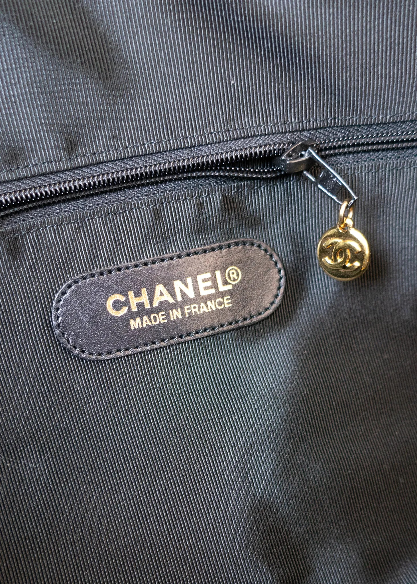 Chanel Boston Black CC Logo Caviar Leather Boston Bag   Strap