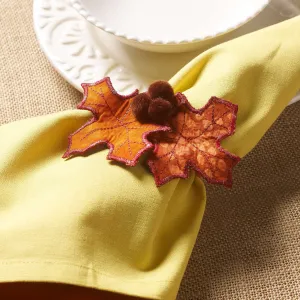 Coats & Clark Sewing Fall Foliage Napkin Rings