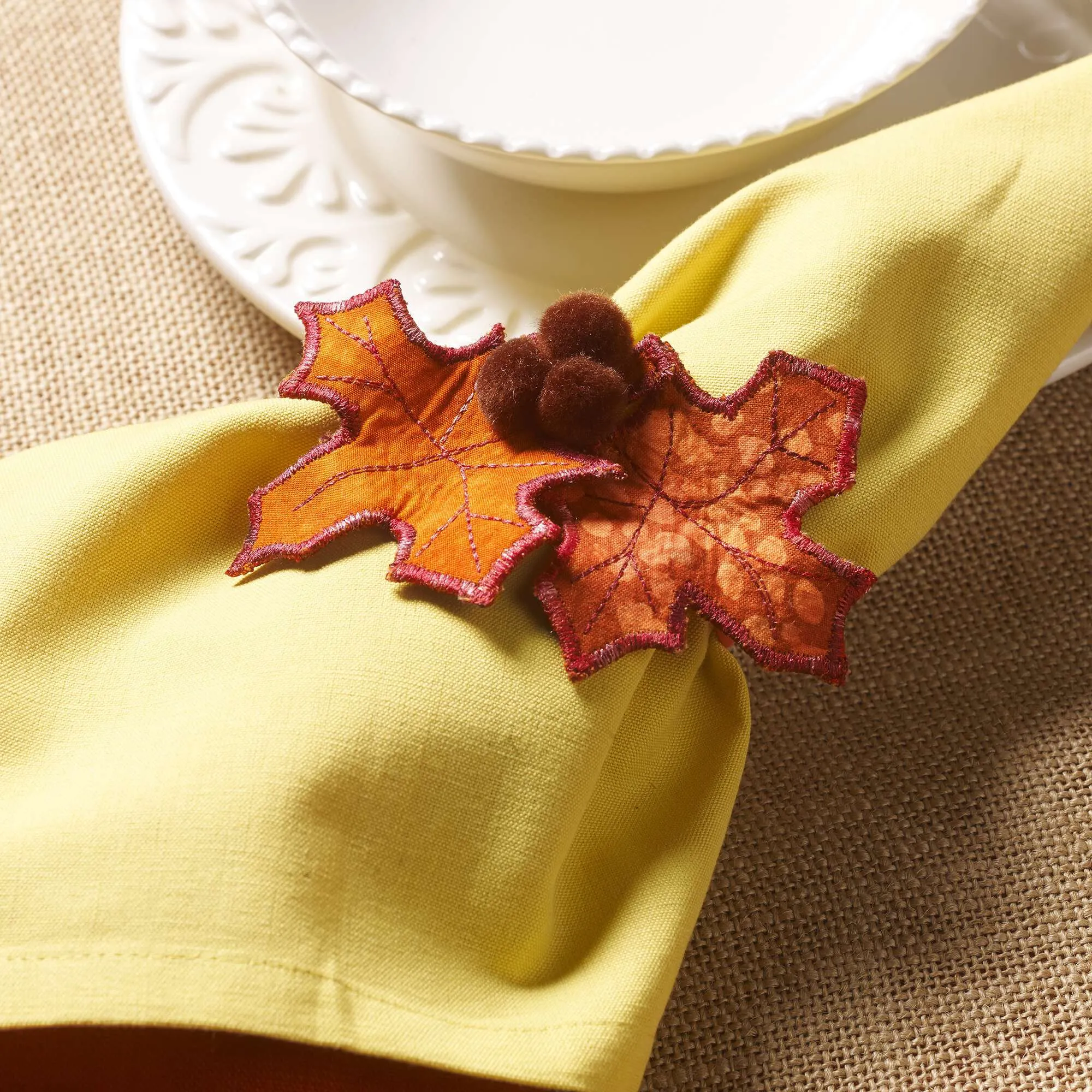 Coats & Clark Sewing Fall Foliage Napkin Rings