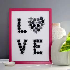 Coats & Clark Sewing L O V E Framed