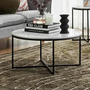 Coffee Table Black and White - 80x40 cm By Alhome