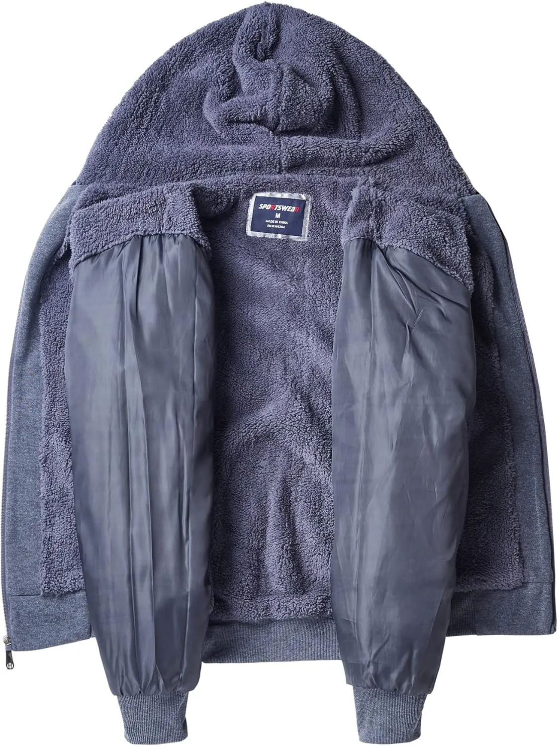 Facitisu Flannel Hoodies for Men Sherpa Lined Heavy Fleece Plaid Jacket Mens Coats Plus Size Big Tall