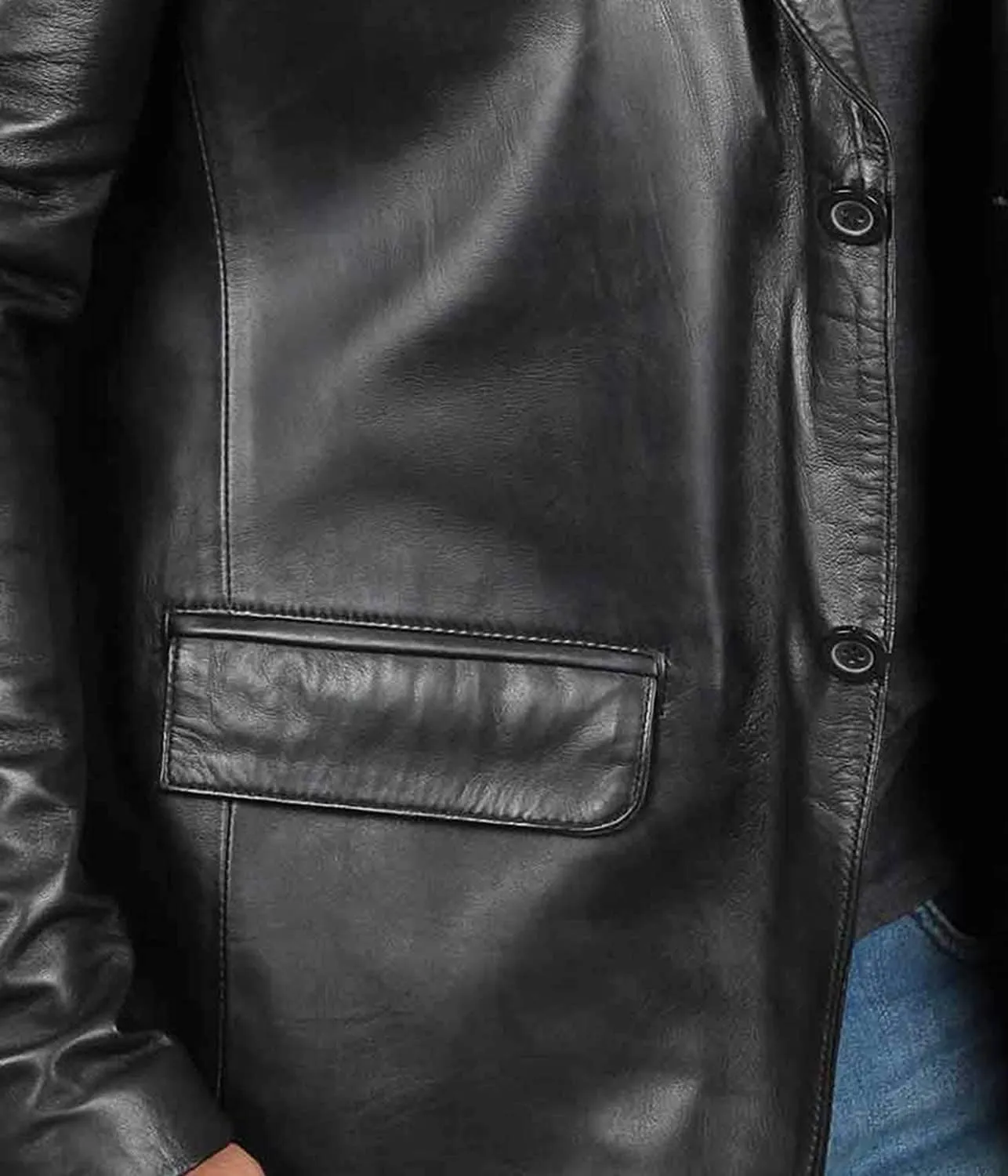 fjackets Leather Blazer for Men - Black & Brown Real Lambskin Casual Men's Leather Jacket Coats