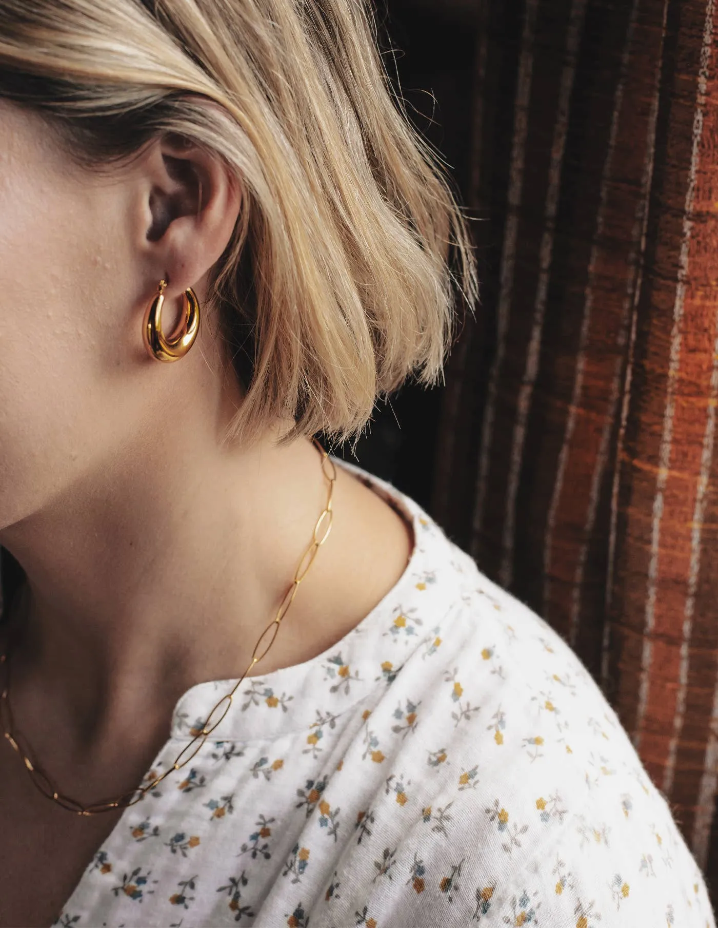 Gold Dainty Chain Link Necklace by Nordic Muse
