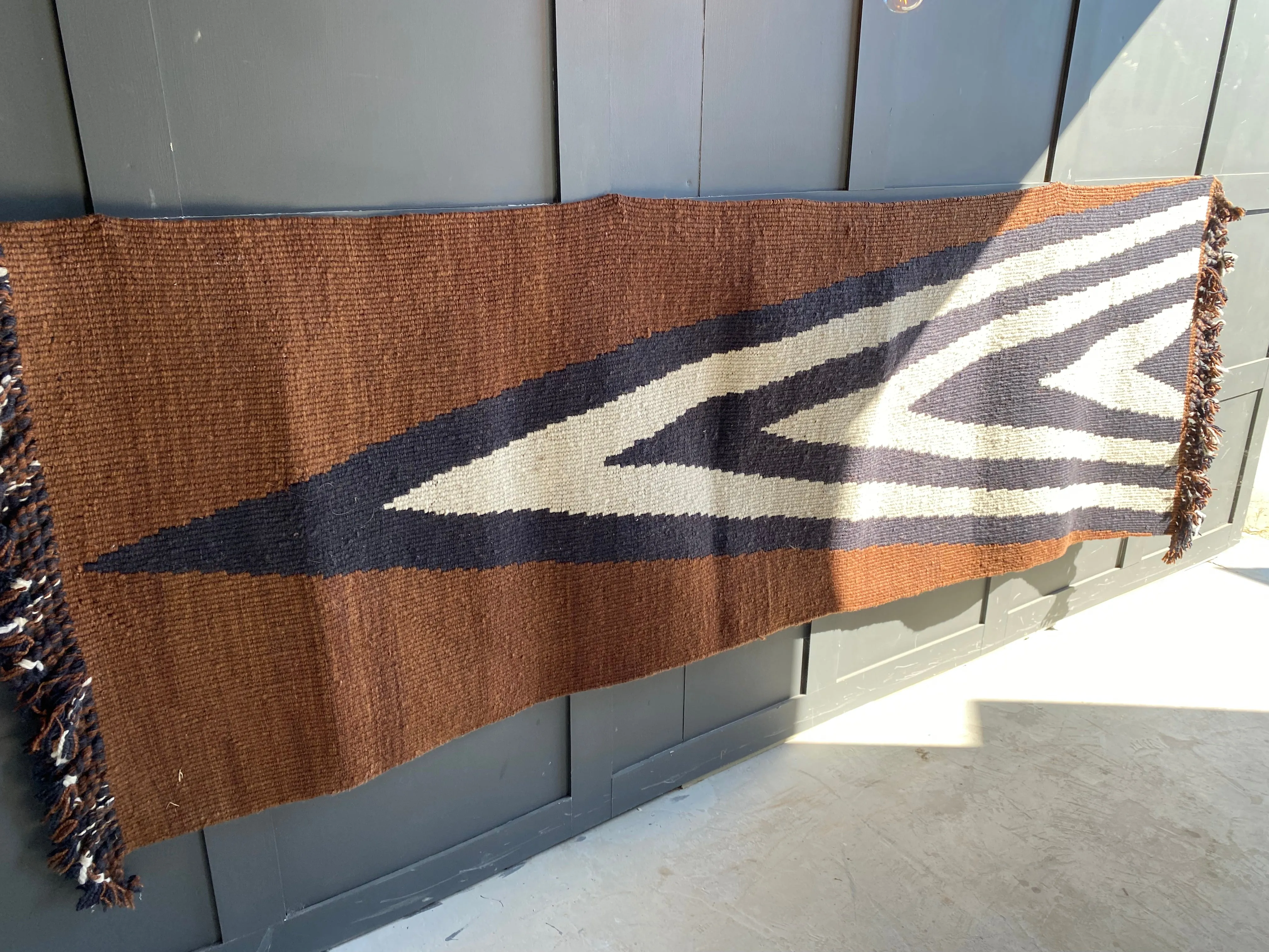 Hand woven 100% woollen rug from the Bedouin Women in Jordan