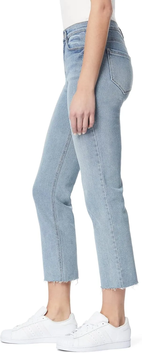 kensie Jeans Women's The Allie High-Rise Slim Straight Raw Hem 27-Inch Inseam, Sizes 0-16