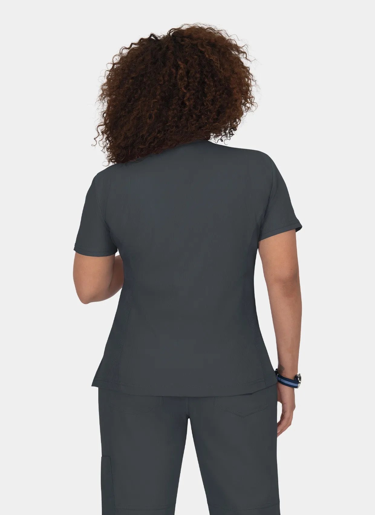 Koi Lite Philosophy Scrub Top - Charcoal