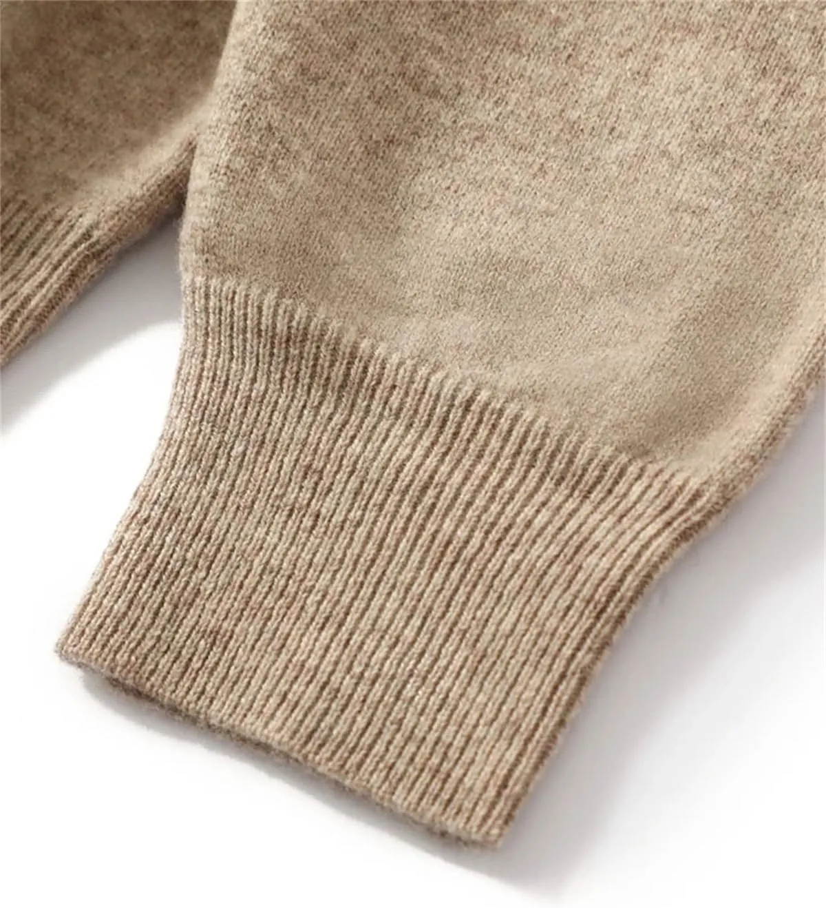 Men V- Neck Pullover Sweater Solid Merino Wool Knitwear Casual Basic Style Soft Warm Jumper Tops