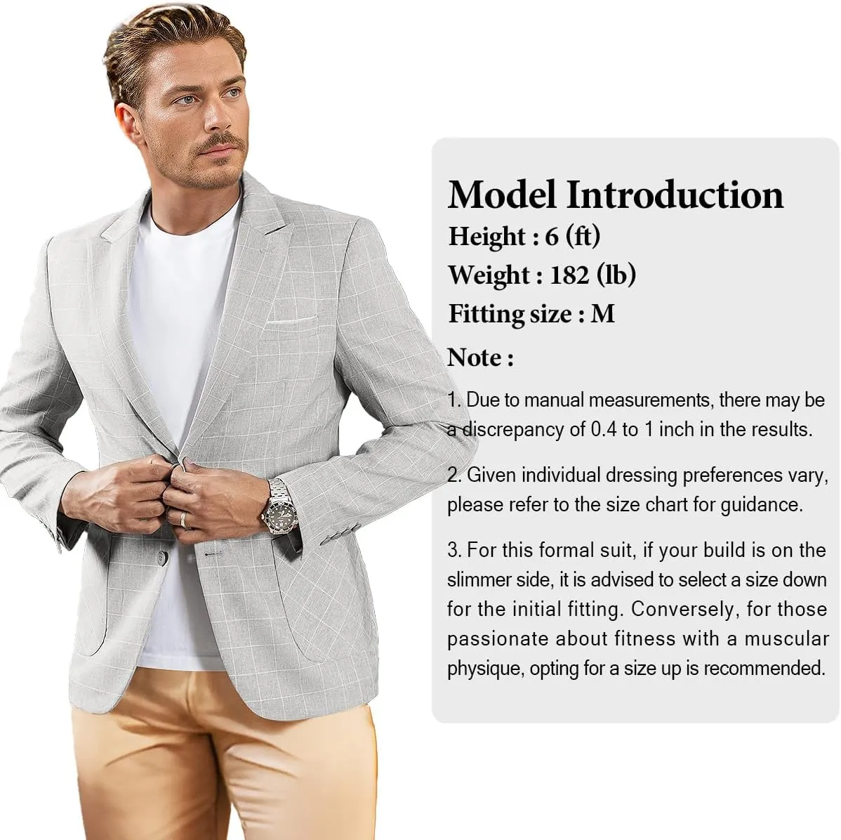 Men's Causal Suit Blazer Slim Fit Sport Jackets for Men Two Button Business Wedding Party Banquet