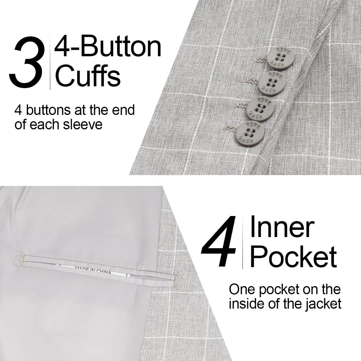 Men's Causal Suit Blazer Slim Fit Sport Jackets for Men Two Button Business Wedding Party Banquet