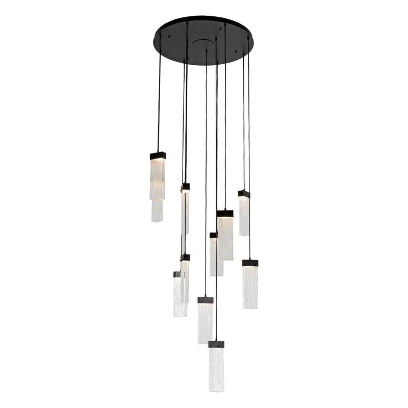 Parallel Large Round Multi-Light Pendant Light