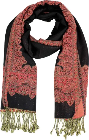 PASKMLNA Women's Reversible Pashmina Shawl Scarf Wrap Stole For All Seasons