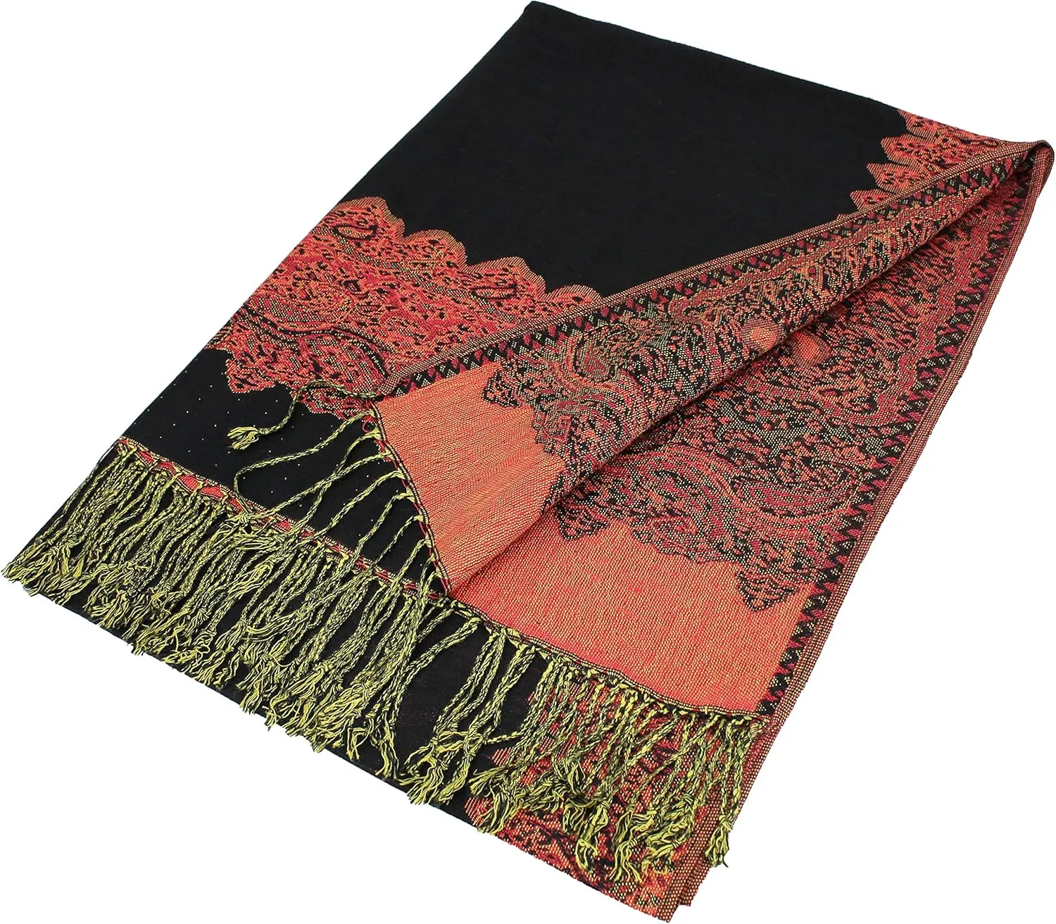 PASKMLNA Women's Reversible Pashmina Shawl Scarf Wrap Stole For All Seasons