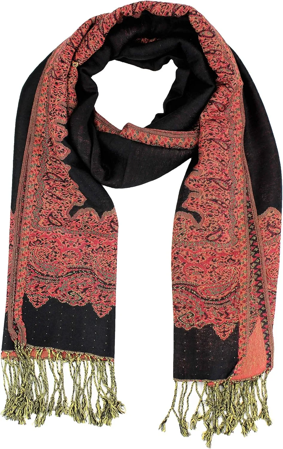 PASKMLNA Women's Reversible Pashmina Shawl Scarf Wrap Stole For All Seasons