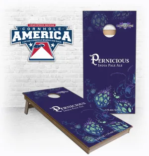 Pernicious India Pale Ale custom cornhole boards