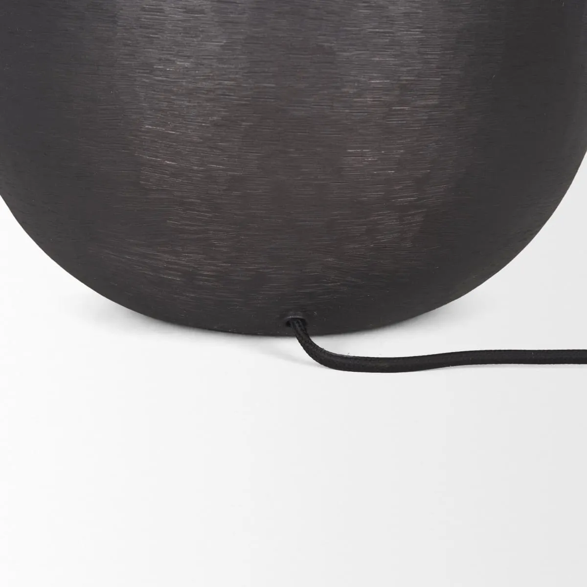 Sadiyah Table Lamp Black Metal | Natural Shade