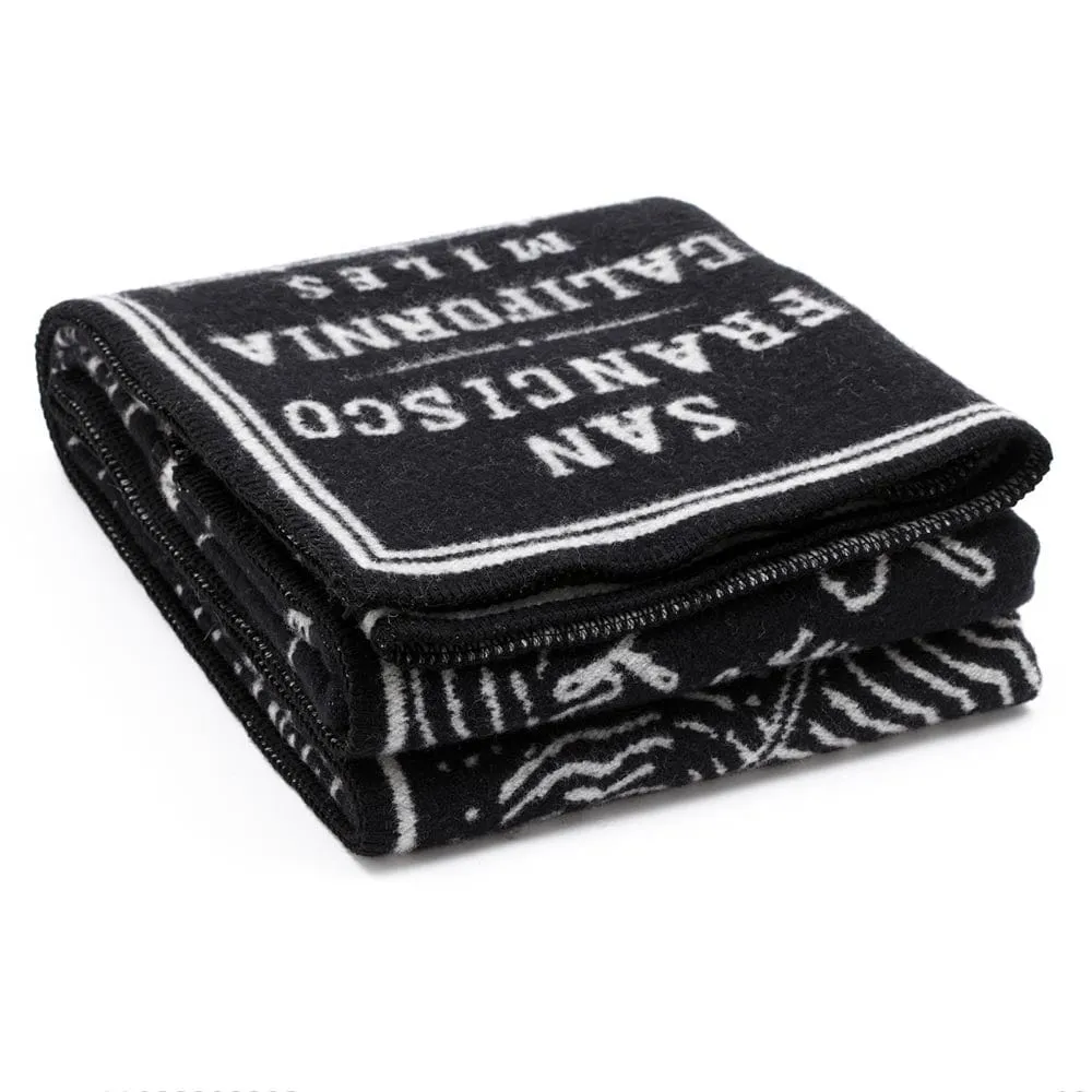 San Francisco Map Wool Throw