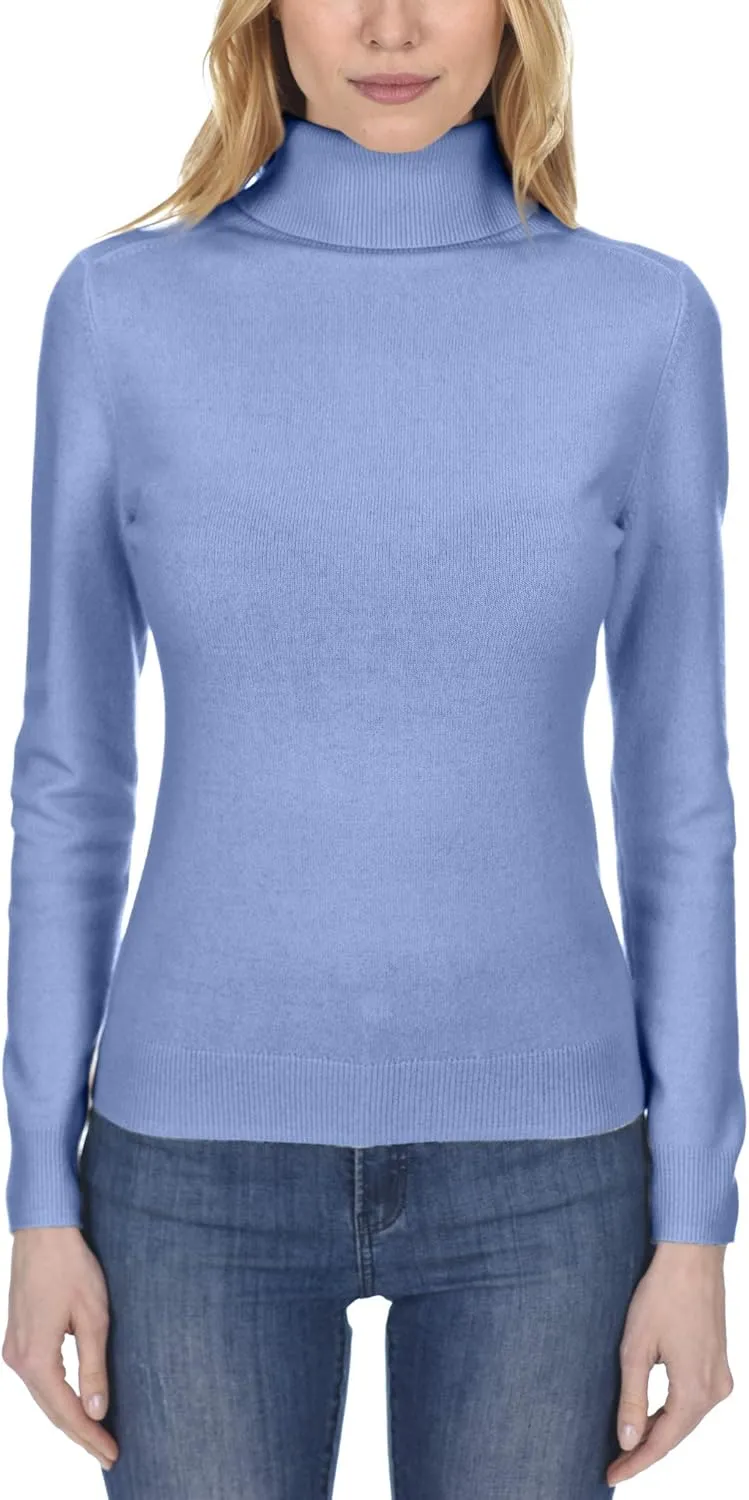 State Fusio Womens Ribbed Turtleneck Sweater 100% Merino Wool Classic Long Sleeve High Neck Pullover