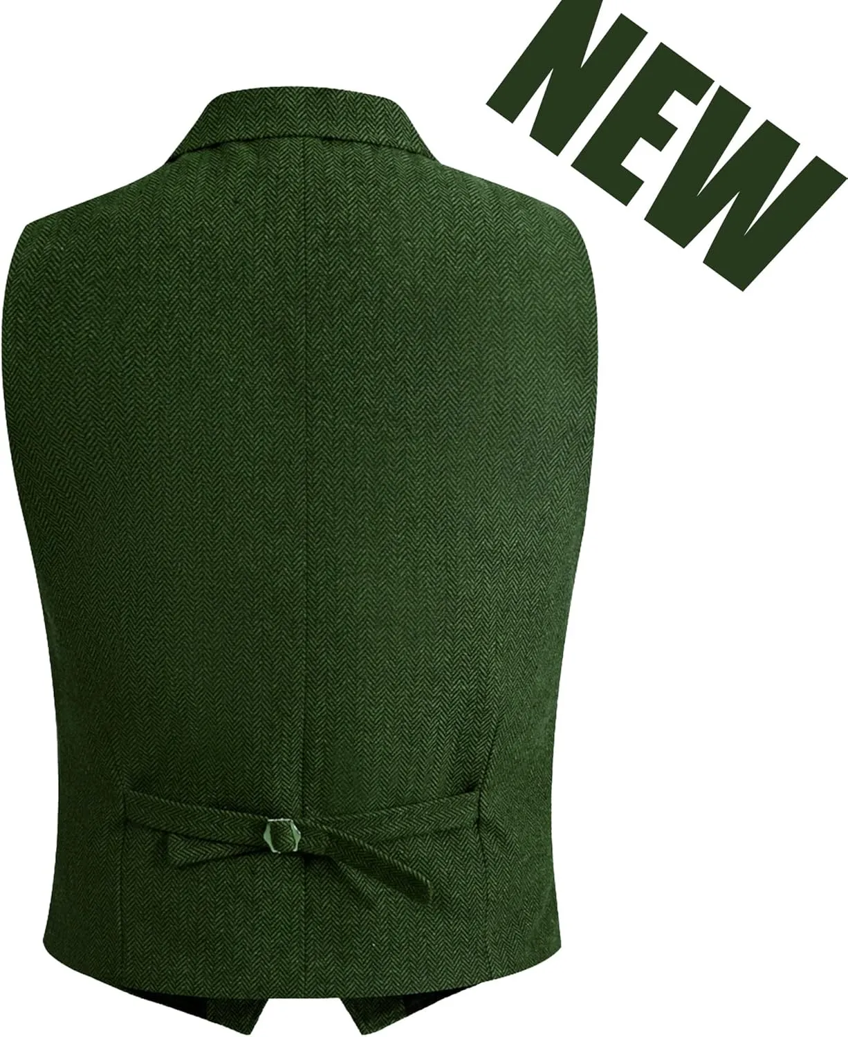 Vest for Men Formal Dress Business Casual Herringbone Tweed Vest Jacket for Men Waistcoat