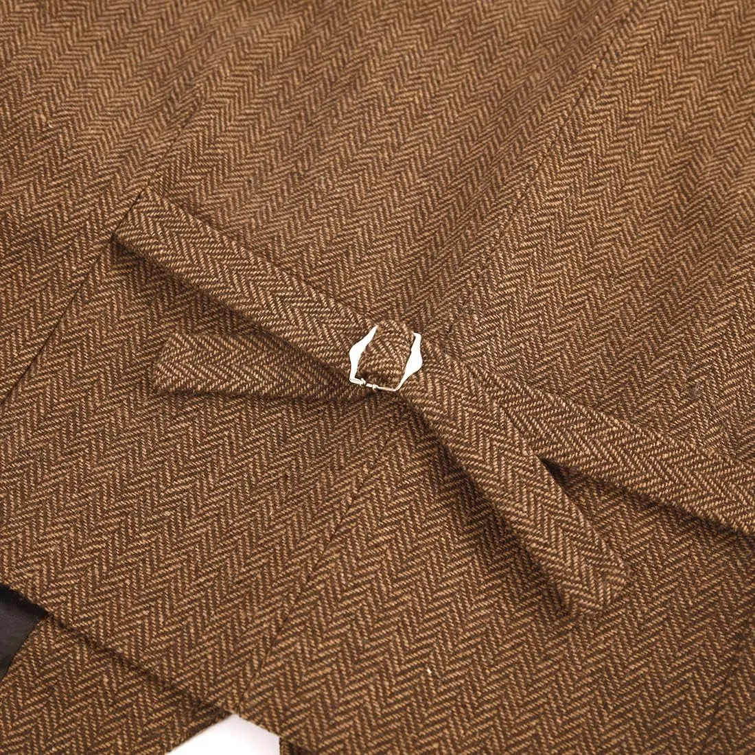 Vest for Men Formal Dress Business Casual Herringbone Tweed Vest Jacket for Men Waistcoat
